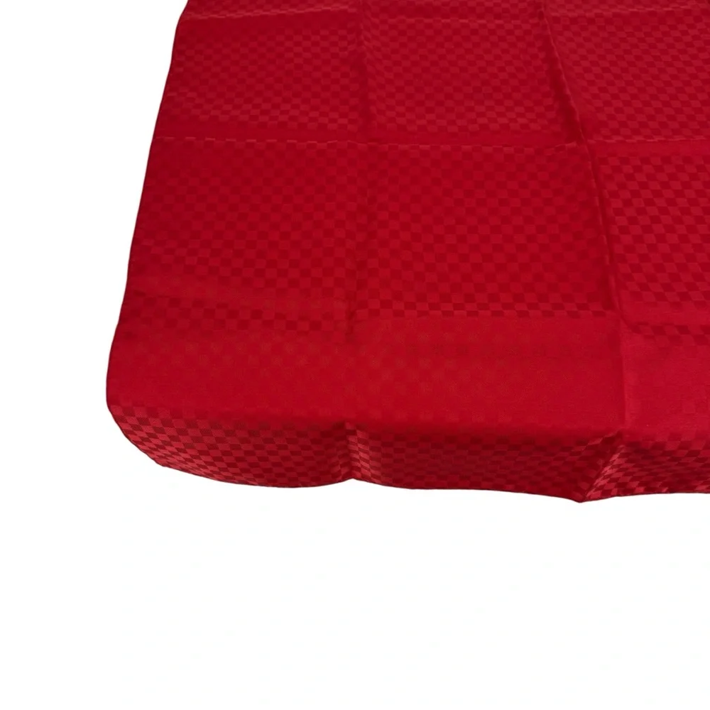 Mr Emperor Red 23.5” x 23.5” Monochromatic Polyester Scarf. Made in Italy